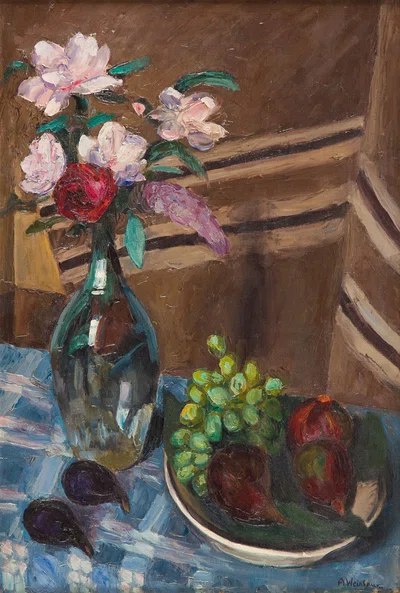 Martwa natura z figami i winogronem — Abram (Abraham, Albert) Weinbaum (Wenbaum)