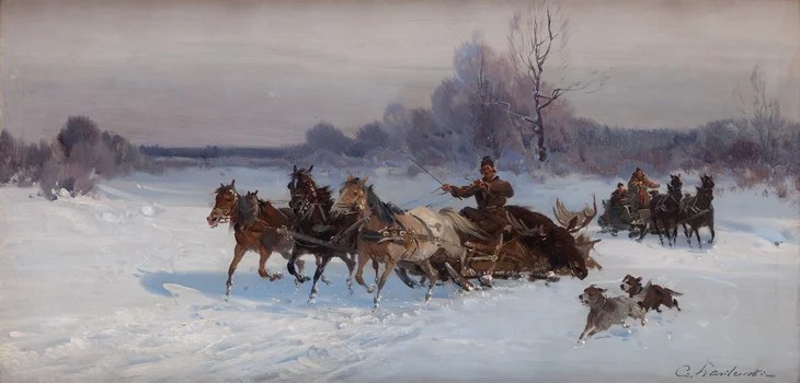 Po polowaniu na łosia — Czesław Wasilewski