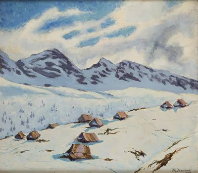"Hala Gąsienicowa w zimie" — Franciszek Jaźwiecki
