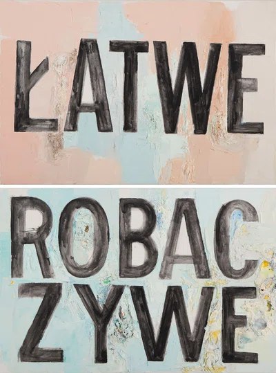 "Łatwe-robaczywe" (dyptyk) — Jadwiga Sawicka