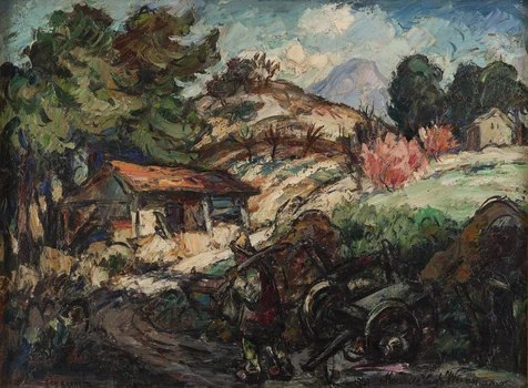 Pejzaż wiejski z Les Granettes — Maurice Vagh-Weinmann