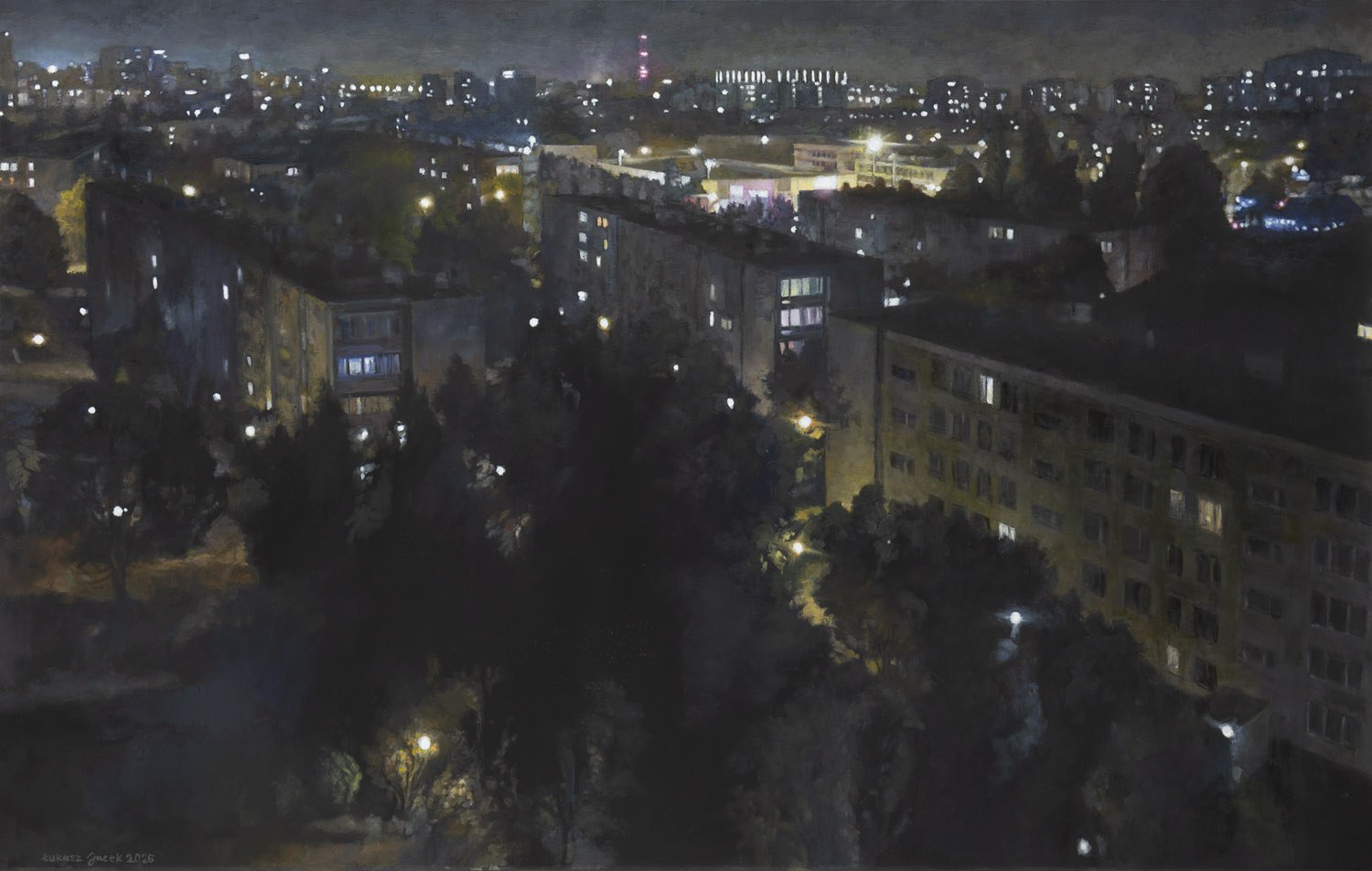 Przedmieścia według Piekła Boscha (Ogród Rozkoszy Ziemskich) — Łukasz Jacek (1978)