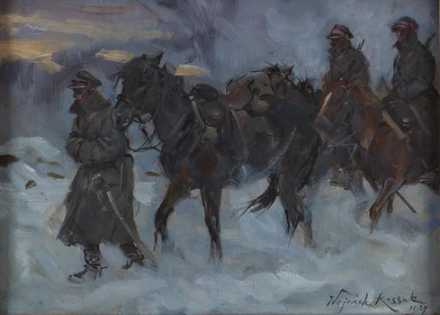 Ułani na koniach — Wojciech Kossak